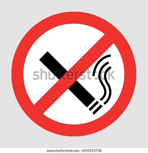 No Smoking Danger Icon Symbol Stock Vector Royalty Free 2050292738