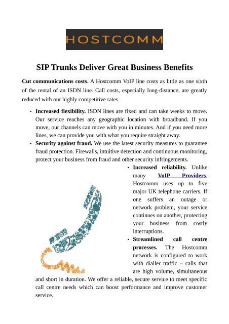 SIP Trunks Deliver Great Business Benefits