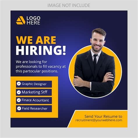 Premium Psd We Are Hiring Job Vacancy Web Banner And Social Media