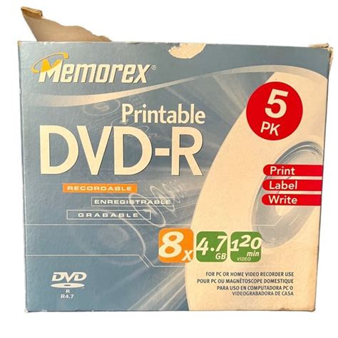 Memorex Other Memorex Printable Dvdr X Gb Min Pack Poshmark