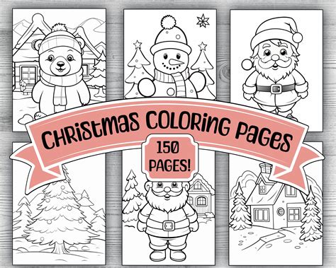 150 Christmas Coloring Pages Christmas Printables Christmas Games