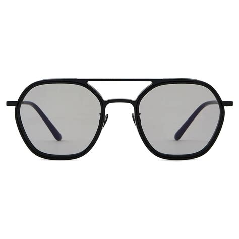 Giorgio Armani Mens Irregular Shaped Sunglasses Matte Black Sunglasses Giorgio Armani