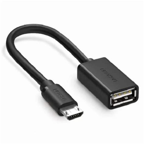 Black Female Ugreen 10396 Micro Usb 20 Otg Cable Cable Size 10cm At