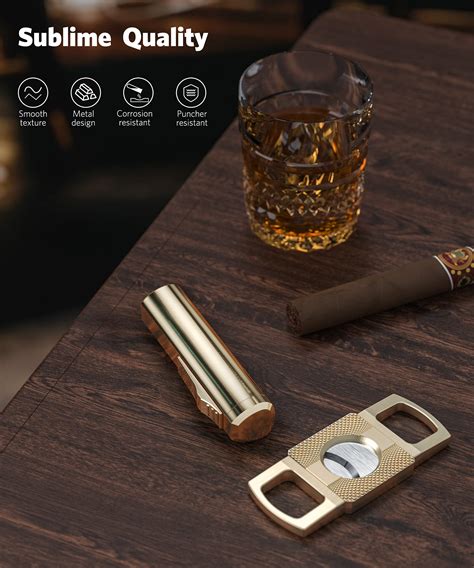 Snapklik Ronxs Torch Lighter And Cigar Cutter Set Adjustable