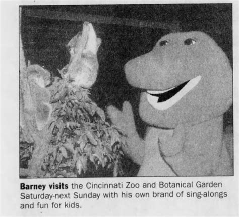 Barney Zoo Visit - Newspapers.com™