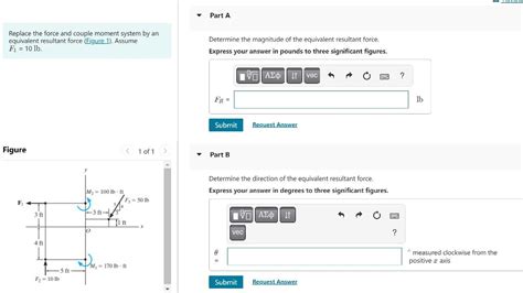 Solved Replace The Force And Couple Moment System By An Chegg