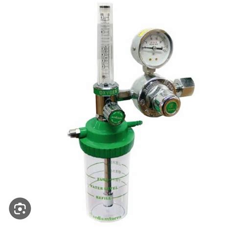 Medical Oxygen Flow Meter At Medical Oxygen Gas Cylinder In