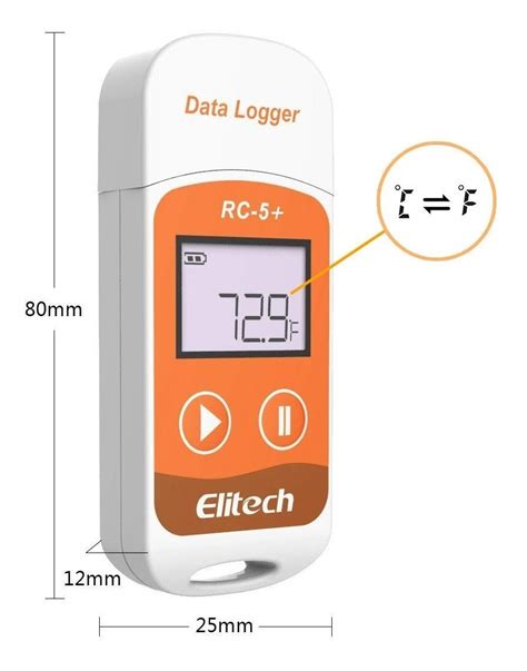 Datalogger De Temperatura A Prueba De Agua Rc 5 Elitech Automation