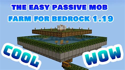 The Best Easy Passive Mob Farm For Minecraft Bedrock 1 19 Youtube