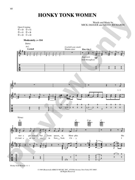 The Rolling Stones Hot Rocks 1964 1971 Guitar The Rolling Stones Digital Sheet Music Download