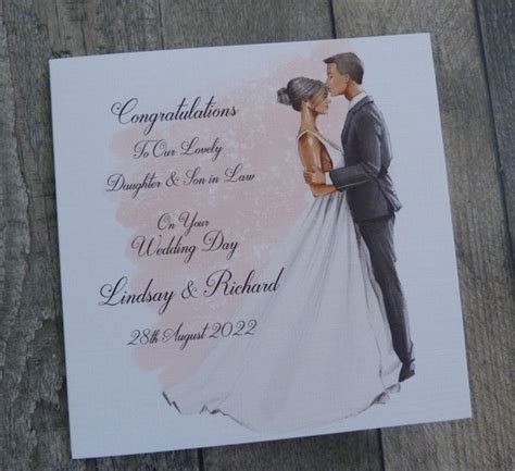 Personalised Handmade Wedding Day Card Congratulations 6 Etsy Uk