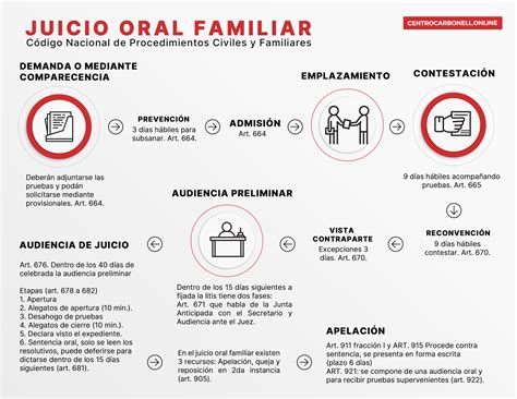 Etapas procesales del juicio oral familiar en el código nacional de