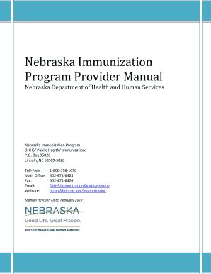 Fillable Online Dhhs Ne Immunization Nebraska Department Of Health