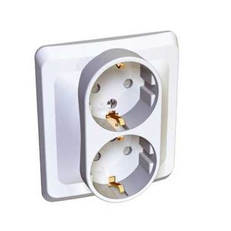 PC16-008B Розетка 2х2P+E со шторками белый Этюд купить в Екатеринбурге ...