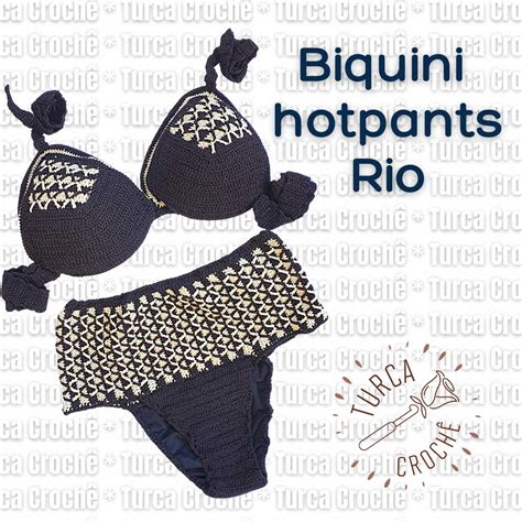 Biquini Hot Pants Rio Turca Croch Hotmart