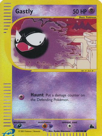 Pokemon Card Skyridge Gastly Reverse Holo Foil Mint