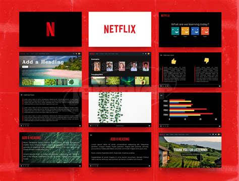 Netflix Themed Presentation Canva Template Jemnjars Ko Fi Shop