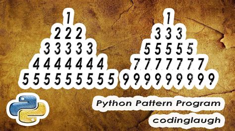 Pyramid Number Pattern Python Pattern Program Bangla বাংলা Youtube