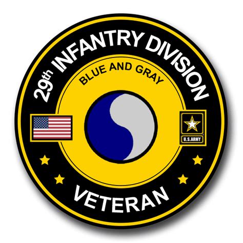 29th Infantry Division Veteran Decal Us Army Division Veteran Decals