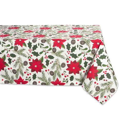 Dii Woodland Christmas Tablecloth 60x84 100 Cotton