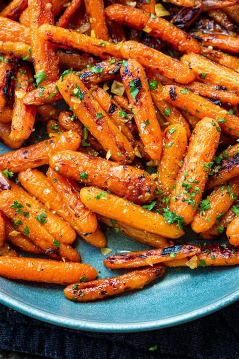 Honey Garlic Butter Roasted Carrots Karinokada