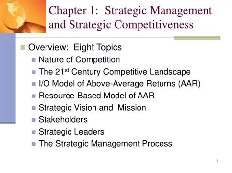 PPT Chapter 1 Strategic Management And Strategic Competitiveness