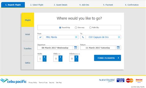 Booking Cebu Pacific flight online using the new website | Jeff Man
