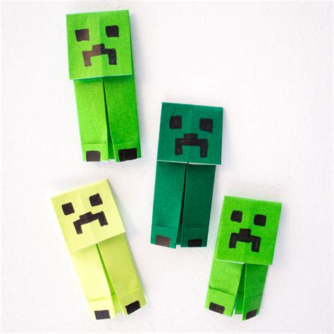 How To Fold Origami Minecraft Creepers Easy And Less Than Minute