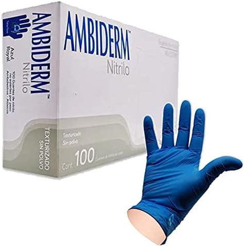 AMBIDERM Guante Desechable De Nitrilo Mediano Caja Con 100 Piezas