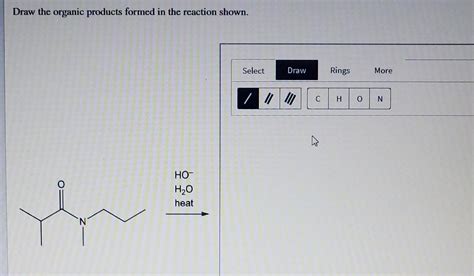 Solved Draw The Organic Products Formed In The Reaction Chegg