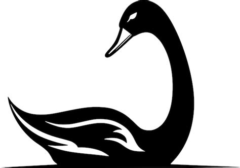 Premium Vector Swan Minimalist And Flat Logo Vector Illustration