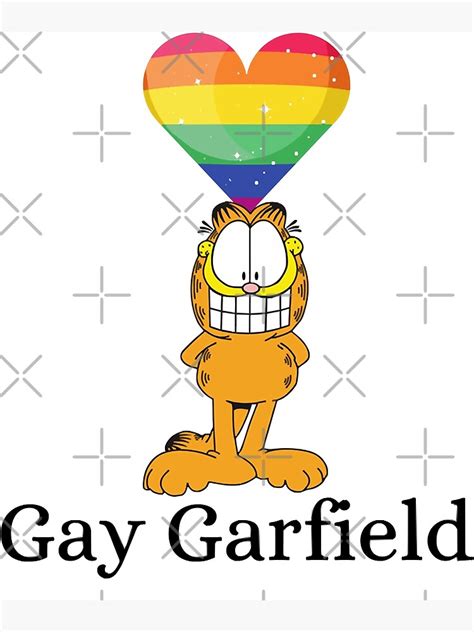 Póster Presente Especial Gay Garfield Sticker T Fanáticos De La