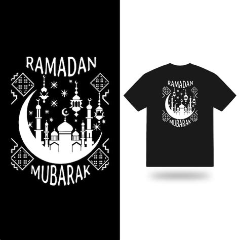 Free Vector Ramadan Kareem Lettering Style Tshirt Design Premium Ai Generated Vector