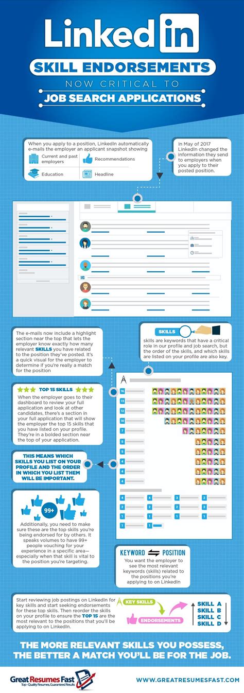 Infographic Linkedin Skill Endorsements Critical To Job Search Job