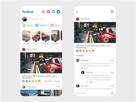 Facebook App Redesign Facebook App Mobile App Design Inspiration