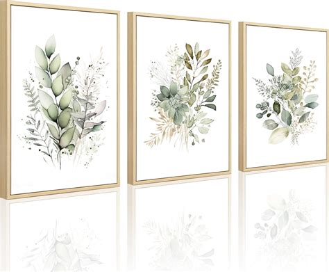 Amazon SIGNWIN Framed Canvas Print Wall Art Set Pastel Watercolor