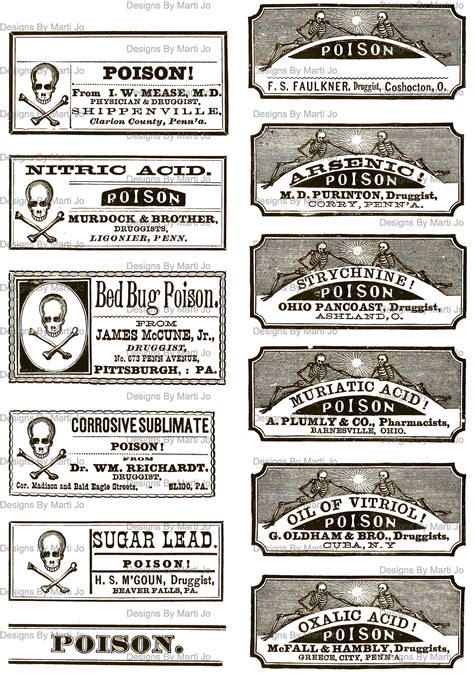 Vintage Pharmacy Labels Printable