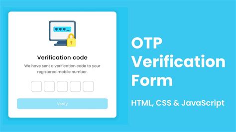 Create Otp Verification Form Using Html Css And Javascript Youtube