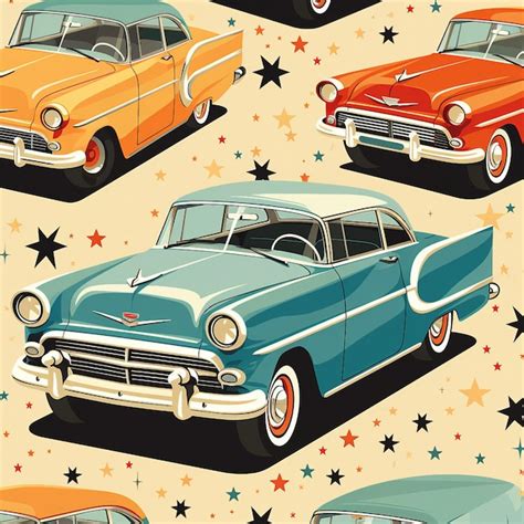 Premium AI Image | old cars 1950s illustration