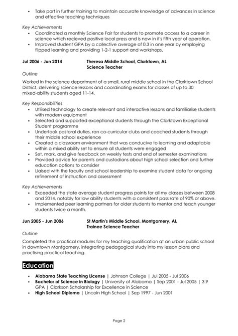 Science Teacher resume example + guide [Get the best jobs]