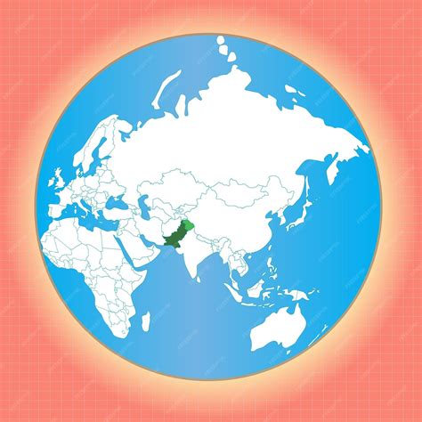 Premium Vector | Earth Globe view of World map Pakistan map Pointed in ...