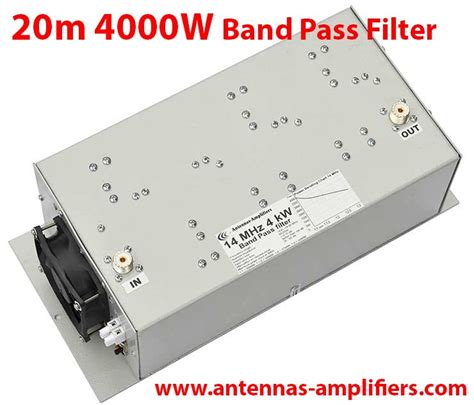 20 Meter High Power Band Pass Filter 4 Kw Antennas Amplifiers