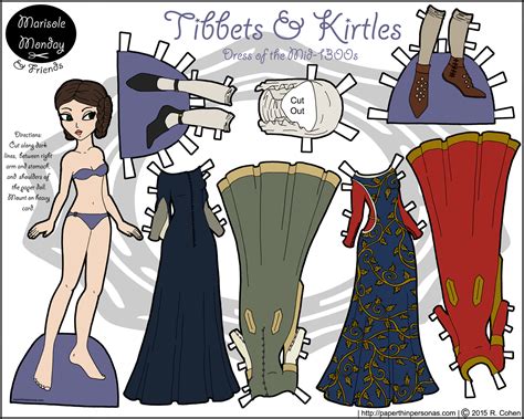 Dress In The 1300s A Lady Paper Doll