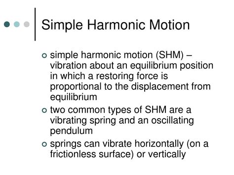 Ppt Simple Harmonic Motion Powerpoint Presentation Free Download