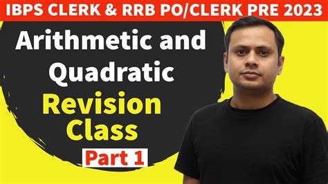 Arithmetic And Quadratic Revision For Ibps Rrb Po Clerk Pre By