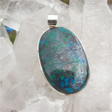 Azurite Malachite Pendant Large - Goddess Love Crystals