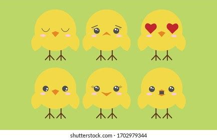 Cute Easter Small Chick Emoji Icons Stock Vector (Royalty Free) 1702979344 | Shutterstock