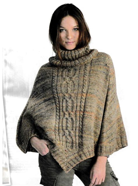 Вязание пончо спицами, 40 моделей с описанием и схемой вязания, Вязание ...