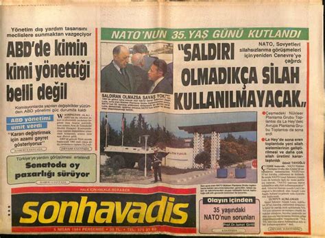 Son Havadis Gazetesi 5 Nisan 1984 ABDde Kimin Kimi Yönettiği Belli