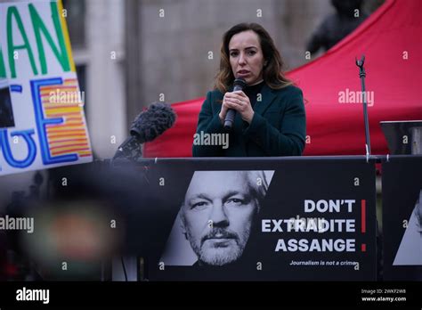 Stella Assange The Wife Of Julian Assange Addresses Supporters